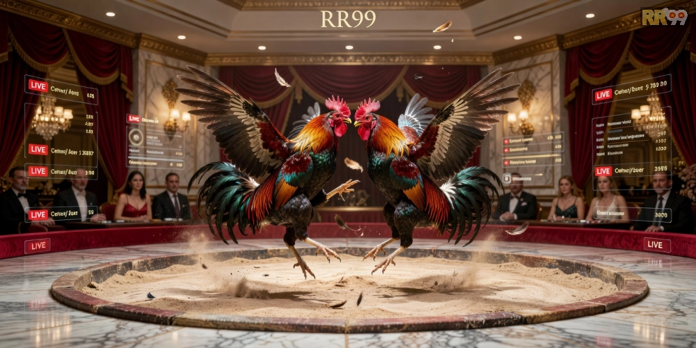 Hình ảnh minh họa khái niệm xem đá gà trực tiếp tại casino RR99 chuyên nghiệp