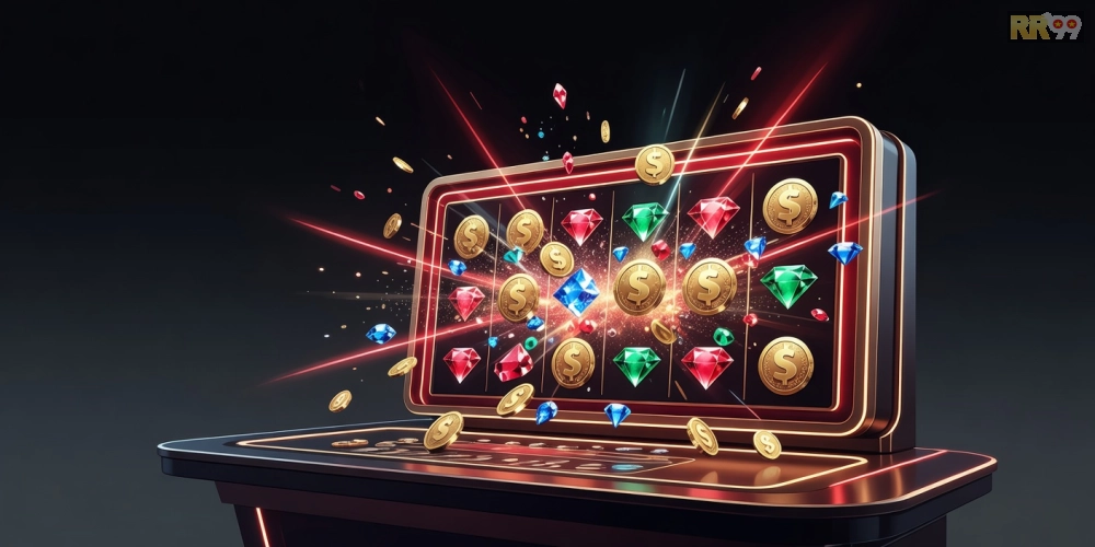 Hình minh họa cơ chế quay hũ jackpot trong game nổ hũ rr99 hấp dẫn