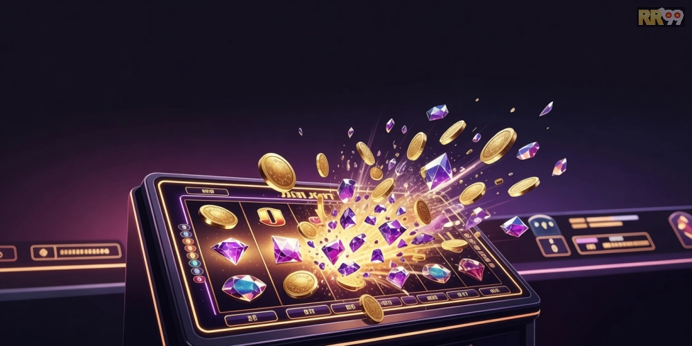 Khái niệm nổ hũ đổi thưởng rr99 được minh họa qua giao diện game hấp dẫn