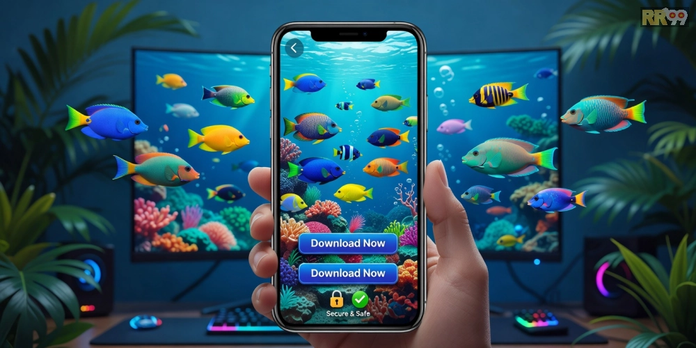 Khái niệm tải game bắn cá online rr99 được minh họa qua giao diện ứng dụng