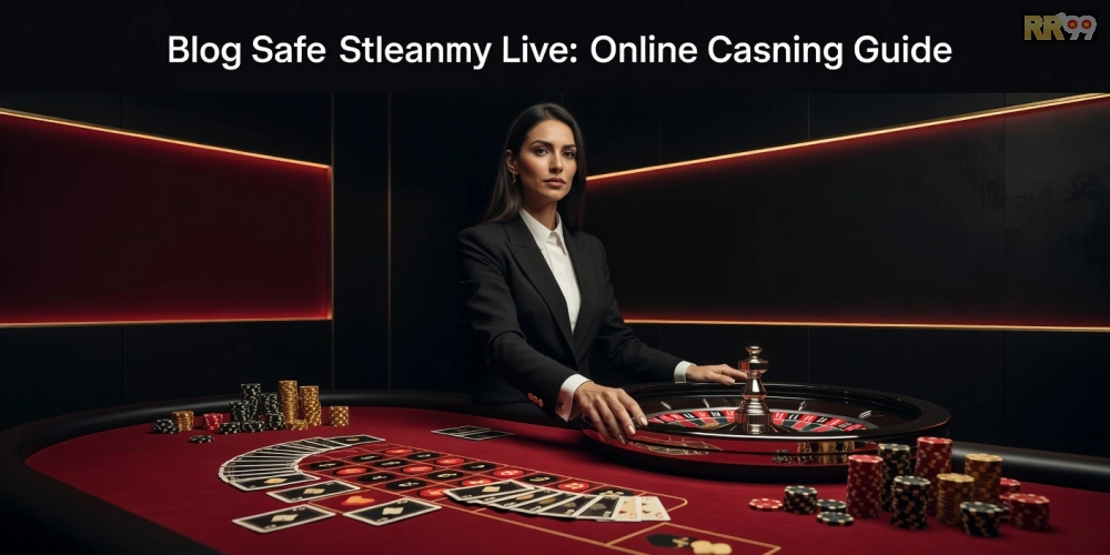 Minh họa giao diện trực tiếp casino rr99 với dealer chuyên nghiệp và bàn chơi sống động